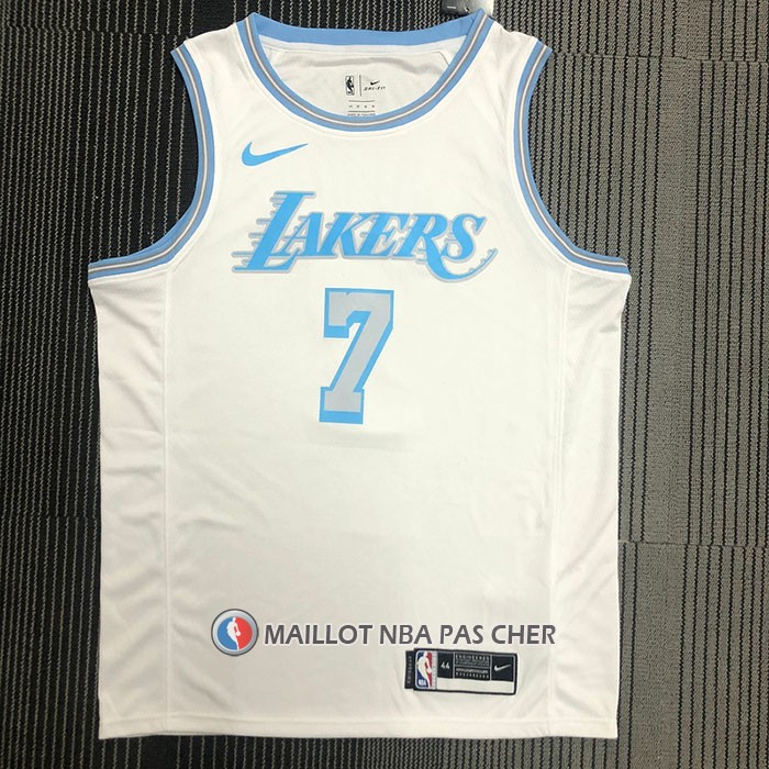 Maillot Los Angeles Lakers Carmelo Anthony NO 7 Ville 2020-21 Blanc